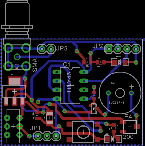 PCB of the Rx board